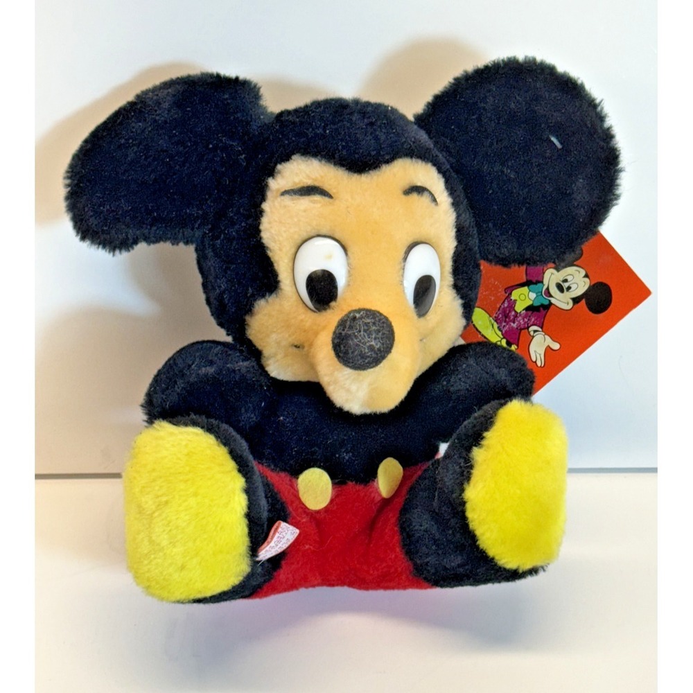 Walt Disney World Mickey Mouse Bean Bag  8" Plush Vintage